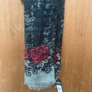 Hard Rock Roses Scarf NEW WITH TAGS